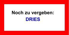 Noch zu vergeben: DRIES